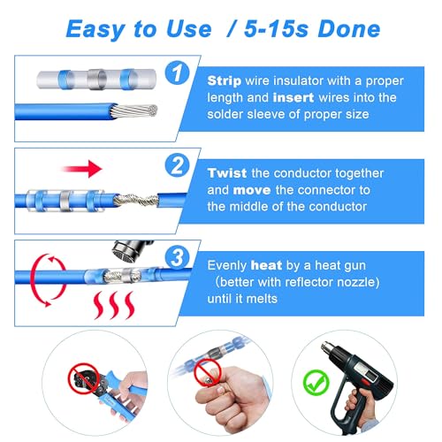 320PCS Heat Shrink Wire Connectors for Marine Automotive Boat Truck Wire Joints