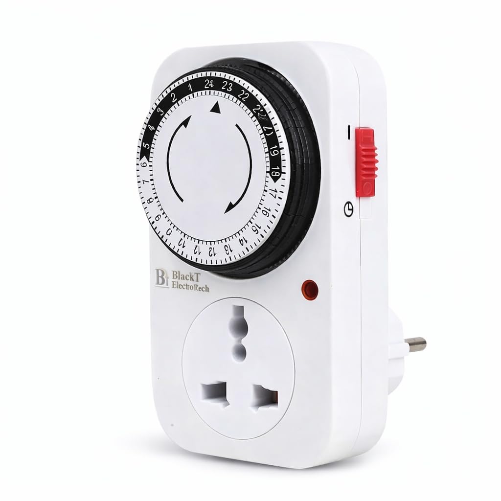 Blackt Electrotech: 24 hrs 240 Volt Mechanical Timer Socket White-image-8