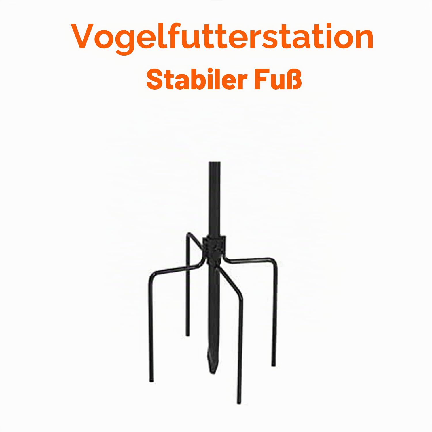 Robuste Metall Vogelfutterstation Vogelfutterstangen Ständer Kit mit hängender Futterstation Vogelfutterschale zum Anlocken von Wildvögeln
