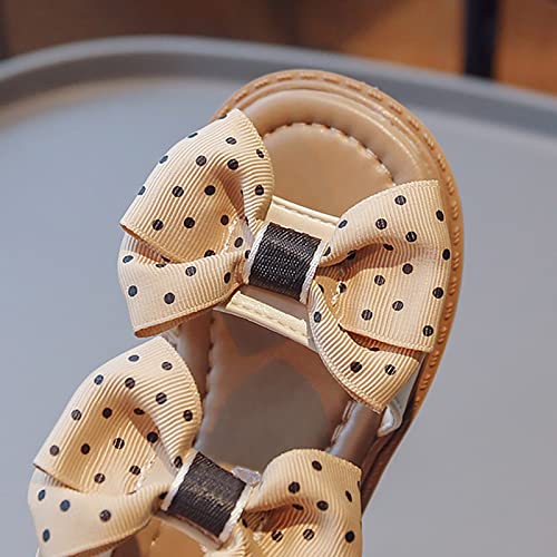 Girls Dress Shoes Cute Bow Mary Jane Shoes Ballerina with Satin Ankle Tie for Wedding Birthday Size 3 Girls Sandals3