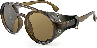Karsaer Retro Round Steampunk Sunglasses for Men Stylish Vintage Women Glasses Eyewear E1050 Price In India