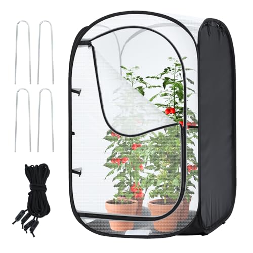 Ohuhu Mesh Plant Cover, Pop Up Garden Plant Protector Strawberry
