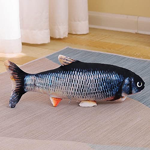 Flopping Fish Toy for Dogs | gato em movimento elétrico com bolsa catnip,Simulação pelúcia realista
