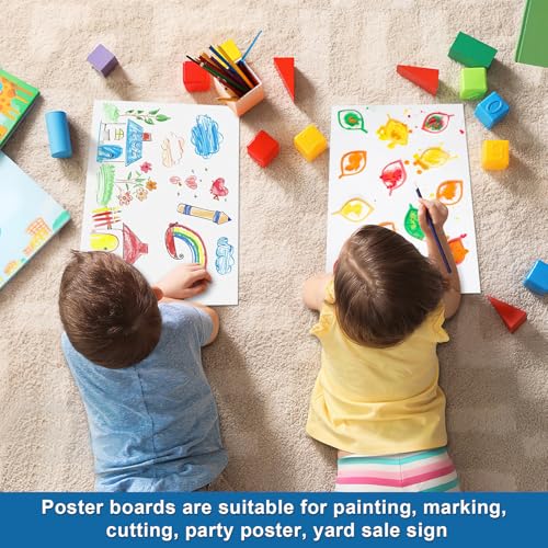 10 pcs poster board 117 x 165 inches white poster board paper bulk rookea 250 gsm thickness vision board blank graphic display posterboards for drawing artwork school arts crafts projects