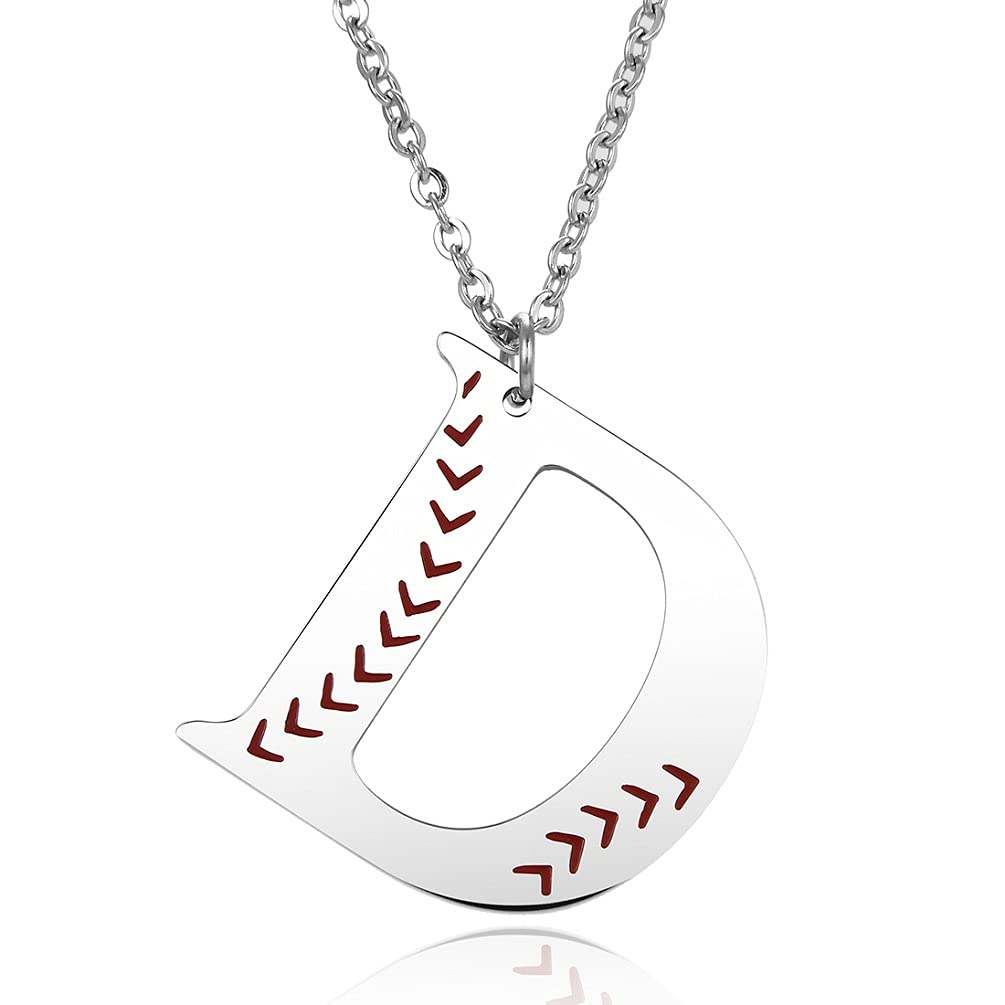 SAKAIPAA-Z 26 Letters Necklace Sideways Large Initial Necklace Golden Silver Tone Big Letter Script Name Stainless Steel Pendant Monogram Necklace for Women Gifts Necklace Jewelry