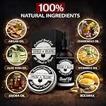 Beard Brush, Beard Comb, Beard Oil, & Beard Balm Grooming Kit for Men's Care, Travel Facial Hair Set for Growth, Styling, Shine & Softness, Great Gifts for Him, Fathers Day, Dad Gifts - Image 5