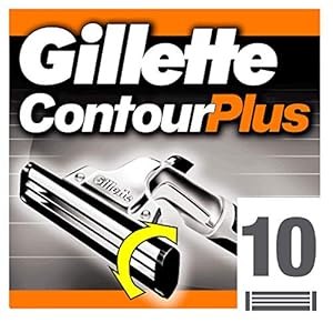 Gillette Contour Plus Rasierklingen für Männer, 10 Stück