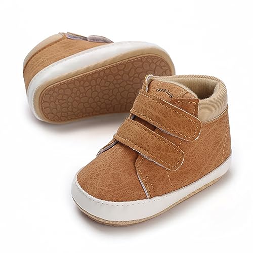 Image of E-FAK Baby Shoes Boys Girls Infant Sneakers Non-Slip Rubber Sole Toddler Crib First Walker Shoes