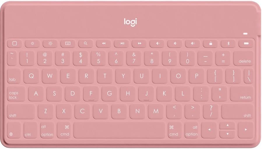 Logitech Keys-to-Go Super-Slim and Super-Light Bluetooth Keyboard for iPhone, iPad, Mac and Apple TV, Including iPad Air 5th Gen (2022) - Blush Pink - Image 4