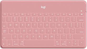 Logitech Keys-to-Go Super-Slim and Super-Light Bluetooth Keyboard for iPhone, iPad, Mac and Apple TV, Including iPad Air 5th Gen (2022) - Blush Pink