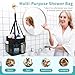 Mesh Shower Caddy Portable for College Dorm Room Essentials, Shower Tote Bag with Hanging Hook and Drawstring, Quick Dry Toiletry Bag with 6 Pockets for Bathroom, Swimming, Gym, Camping, Beach, Travel
