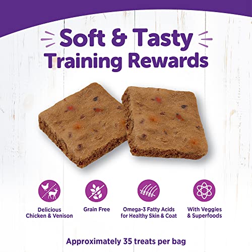 Image of Wellness Rewarding Life Dog Treats, Training Treat, Grain Free, Soft Chicken & Venison (6 Ounce Bag) (Pack of 2)