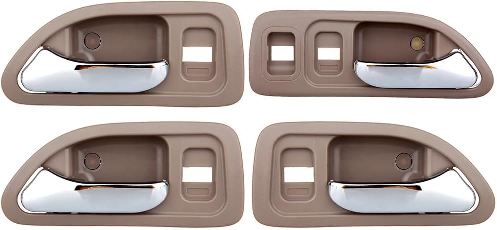 LUJUNTEC Interior Door Handles Driver Passenger Side Replacement for 1994-1997 for Honda for Accord Beige(4pcs)