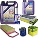 Produktbild QR-PARTS 69342281 Filter Set Inspektionspaket 6 Liter Motoröl Leichtlauf High Tech 5W-40 MANN-FILTER Innenraumfilter Luftfilter Ölfilter