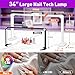 HITTI 456 LEDs Bright Nail Tech Lamp for Desk, 34 Inch Foldable Large Nail Arch Light with Phone Holder, Stepless Dimming & 3 Modes Half Moon Table Light for Manicure/Lash Extension/Tattoo/Beauty