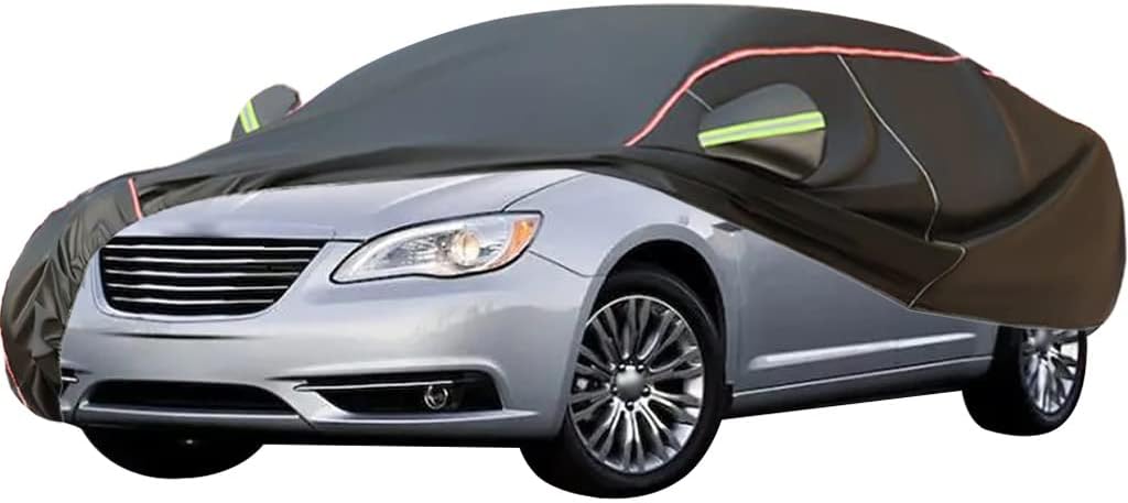 ACHETE Car Covers are Suitable for 1995-2010 Chrysler Sebring GTC/JX/JXi/LX/LXi/Limited/Touring,Water, Rain, Sun and Snow Resistant Oxford Fabric Car Cover,with Side Door Zip (Color : White, Size :
