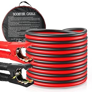 TLGREEN 12V/24V Starthilfekabel für Autobatterie | schweres Auto Überbrückungskabel für Starthilfe schwache Batterie | 6m 30mm² 1500A | mit Reisetasche und Schutzhandschuhen