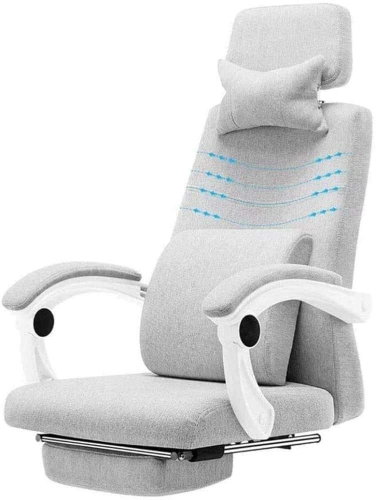Bürostuhl, Schreibtischstuhl, Bürocomputertisch und Sessellift, Drehstuhl, ergonomischer Bürostuhl aus Baumwolle und Leinen, gepolsterter Sitz, Liegestuhl, Spielstuhl, Vollmond