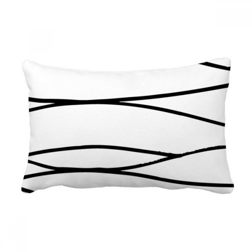 Coussin lombaire ligne irrégulière de 16x24 pouces, idée cadeau déco