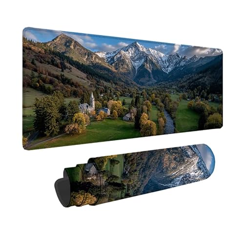 Tapis de souris XXL bords cousus pour éviter l'effilochage et stabiliser votre clavier gamer