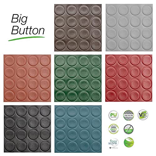 PVC vloerbedekking Big Button - rubberen mat noppen - dikte: 2mm - noppenmat anti-rush mat - antislip en bestand tegen vloeistoffen en vuil - universeel toepasbaar (120 x 600 cm, turquoise) - Image 5