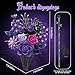 Gohero Purple Roses Building Blocks Set (822PCS) - Lego Compatible Flowers for Adults, Gothic Home Decor, for Women & Teen Girls, Making It an Ideal Gift for Halloween, Valentine's Day.
