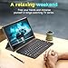 10 inch Android 15 Tablet, 8GB RAM 32GB ROM Powerful Quad-core CPU, 1280*800 Resolution Screen Tablet PC, 8MP Camera, 6000mAh Battery Computer, 2 in 1 Tablets with Keyboard, Case, Mouse, Stylus Laptop