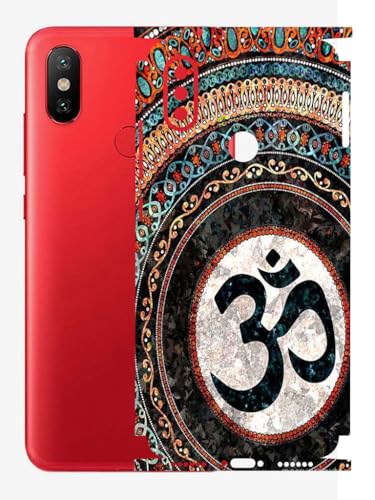Image of AtOdds - Full Body Back Screen Guard Protector Film - Lamination Wrap Skin Sticker Compatible with Xiaomi Mi A2 | Scratchproof Matte Finish (Design - OM)