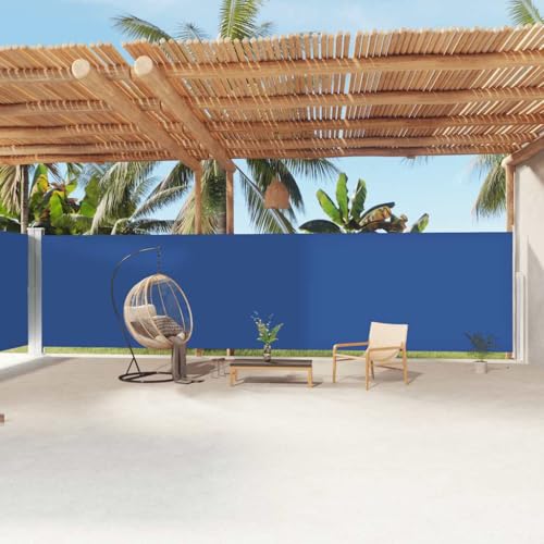 Auvent rétractable bleu 200x1200 cm en polyester haut de gamme pour grand jardin - 3