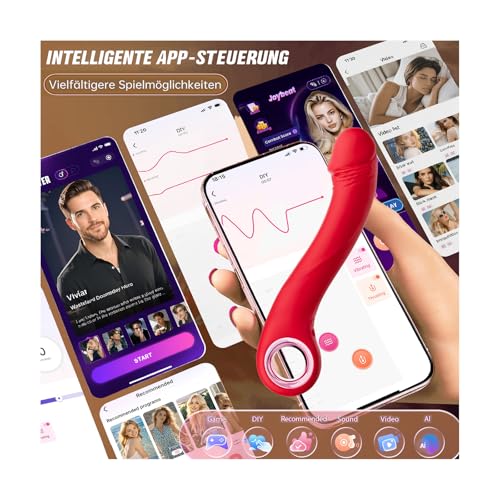 Cacuola Vibrator Dildo, Gebogene Stoßfunktion Dildos Sex Spielzeug für die Frau, Präzise Stimulation des G Punkt Vibration für Frauen, Vibratorensets für Frauen Sexspielzeug, Sex Toys