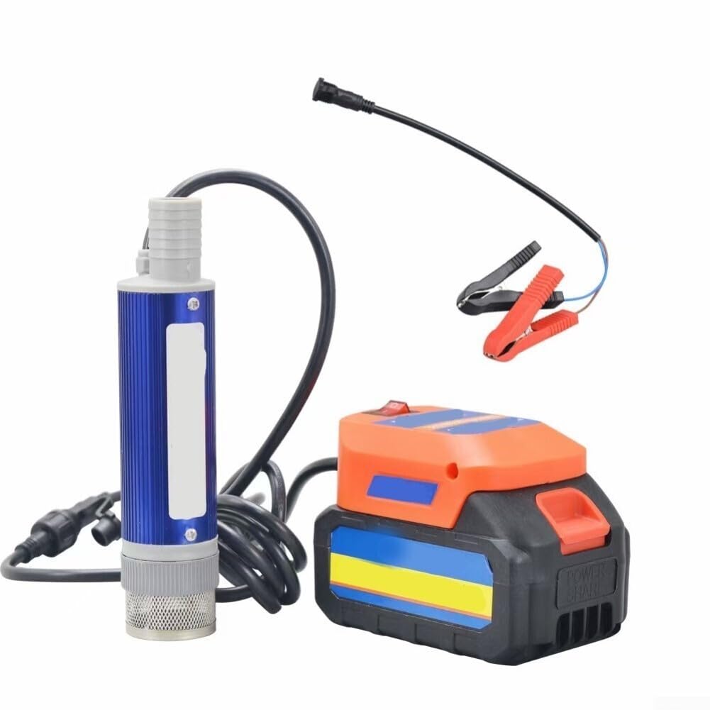 Batería de litio portátil de 21 V sumergible para agua, caudal de 40-60 l/min, cabezal de 4-6 m, diámetro de 38 mm x 18 cm de altura