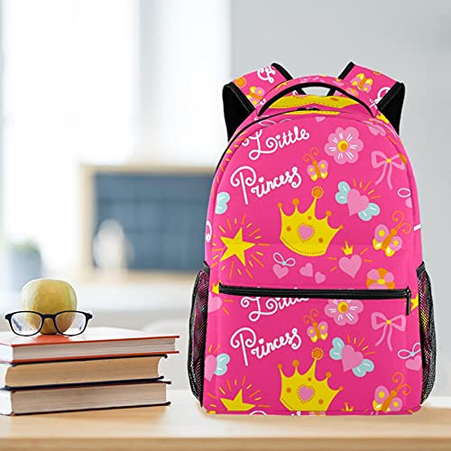 Sac à dos ordinateur portable grande capacité rose et multicolore à fermeture éclair - 6