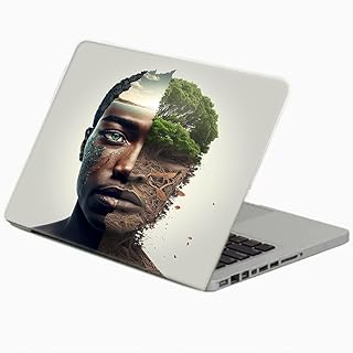 ستيكر حماية للاب توب بطبعة بتصميم صبغة سائلة مناسب للاب توب مقاس 15.6 بوصة من تات، متعدد الألوان، موديل 2905