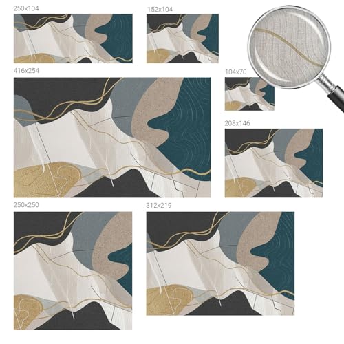 Papel pintado autoadhesivo clásico de 104x70 cm con formas abstractas 6