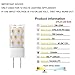 TAIYALOO GY6.35 LED Bulb 5W Equivalent to 50W Bi-pin Base Halogen Bulb, AC/DC 12V Warm White 3000K for Pendant Light, Chandelier, Desk Light, Accent Lights, Landscape Lighting, Non-Dimmable (4 Pack)