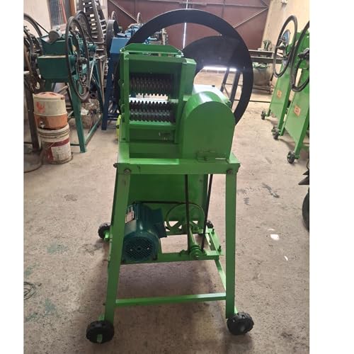 Image of K.B.S. 2-in-1 Chaff Cutter Cultivator with 2 HP Motor Operated Kutti Machine 2 Blade Kabar Kutti Machine & Chara Cutter Fodder for Dairy Farming (Large Chaff Cutter)