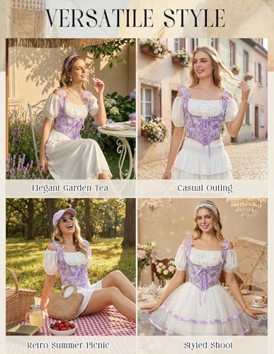 Image of Scarlet Darkness Corset Tops for Women Renaissance Underbust Corset Boned Lace Up Corsets