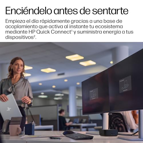 Miniatura 4 de HP USB-C Docking Station 100W G6 Multipuerto con 2 Cables USB - HDMI 2.1, 2X DisplayPort 1.4, 3X USB-A, USB-C, RJ45, Audio, Compatible con myHP, Windows, macOS y Chrome OS - Exclusivo Amazon