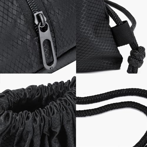 FUNSEED Drawstring Backpack Bag for Men and Women, Drawstring Gym Bag for Basketball Swimmers (Blue-C, Small)3