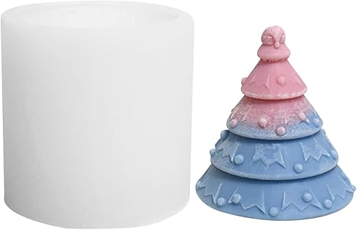 Molde de árbol de Navidad, molde para hacer velas perfumadas 3D, hecho a mano, kit de moldes de resina epoxi lavables, molde de resina artesanal