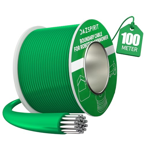 DazSpirit 100M Universel Cable Robot Tondeuse, Accessoire de Fil Périphérique pour Tondeuse Gazon Compatible avec Gardena Bosch Husqvarna Worx Honda Robomow...