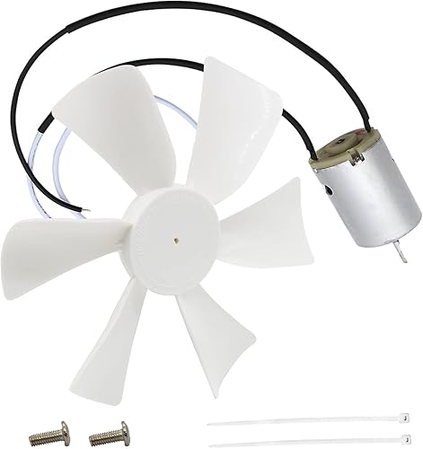 Motor de ventilador de ventilación de 6 pulgadas y repuesto de hoja de ventilador, motor de ventilación de 12 V con eje D compatible con Heng's,