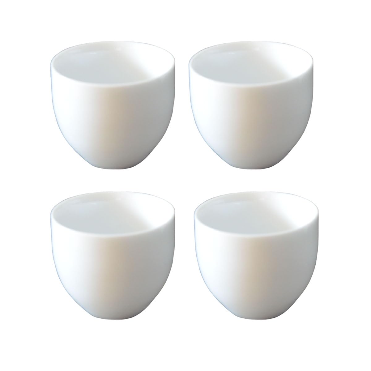 Liang baobao Small Teacup 3oz Set of 4 ，Sample Tea Cups White Porcelain