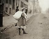 Hine Child Labor 1912 Na Young Girl Carrying A Sack Of Hose Supporters Home In Worcester Massachusetts Photograph By Lewis Wickes Hine November 1912 Poster Print by (18 x 24)