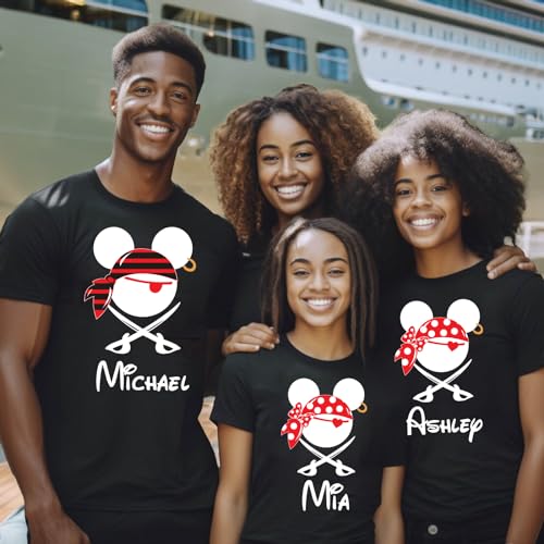 Custom Family Cruise Shirts 2025 Pirate Shirts Family Matching Cruise Shirts Caribbean Tshirt Pirates Tshirt for Summer Cruise Tshirt2