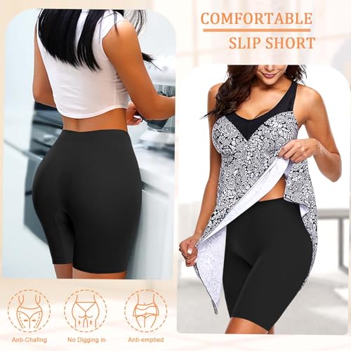 Image of Womens Slip Shorts for Under Dresses Smooth Anti Chafing Underwear Seamless Safety Under Shorts