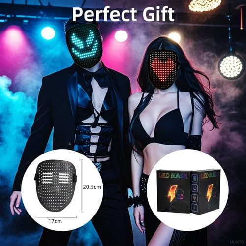 ULIKTO LED Mask with Gesture Sensing, 50 Patterns for Halloween - image 4