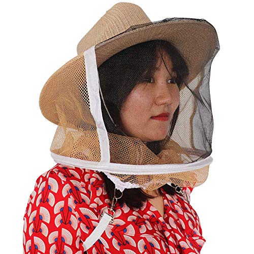 M.Z.A Beekeeping Cowboy Hat Beekeeper Hat Veil Garden Guard Anti Mosquito Bee Insect Net Veil Face Protector