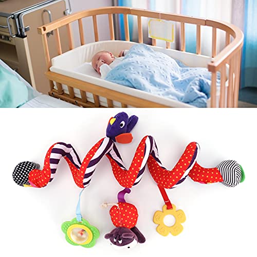 Cosiki Brinquedos de carrinho de berço Shopping Spree, brinquedo de atividade em espiral macio, ador