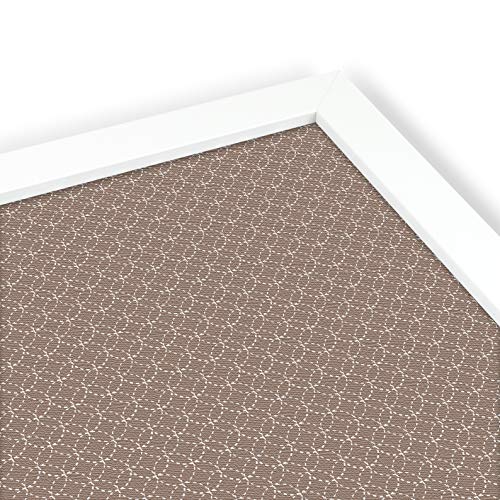Pinpix 30X20 Inch Cork Bulletin Board. This Decorative Framed Pin Board Comes With Brown Circles Design And A Satin White Frame Frame. Ideal For Home Office Decor Or Message Board (Pinpix-492) #TOP4